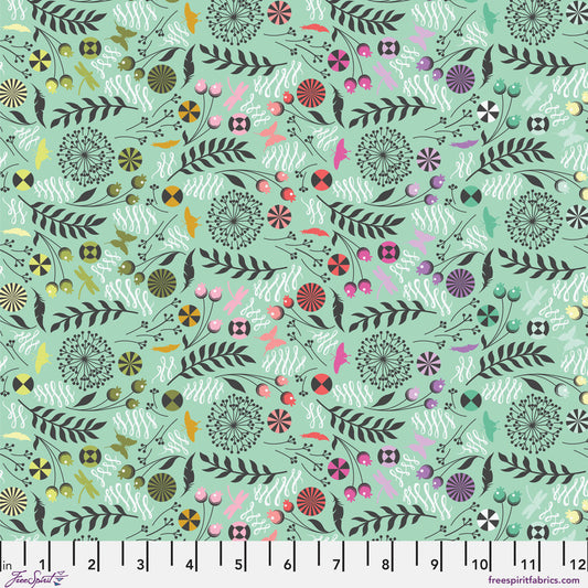 Prince Charming Deja Vu - Tula Pink - Dandelion - Sweet Mint - PWTP279.SweetMint