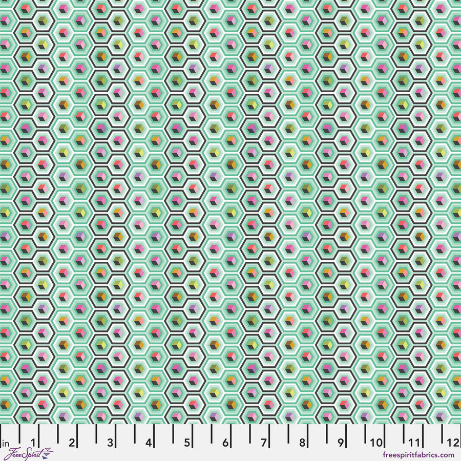 Prince Charming Deja Vu - Tula Pink - Hex Box - Sweet Mint - PWTP280.SweetMint