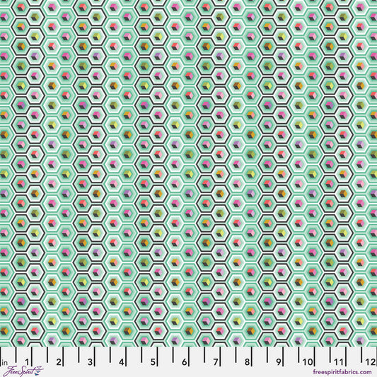 Prince Charming Deja Vu - Tula Pink - Hex Box - Sweet Mint - PWTP280.SweetMint