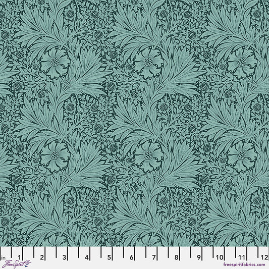 Bedford Park by Morris & Co - Marigold - Teal - PWWM006.TEAL