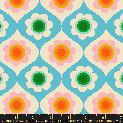 Trinketry by Melody Miller for Ruby Star Society - Floral - Turquoise - RS0114-18