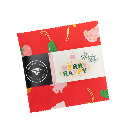 Merry Happy by Kimberly Kight for Ruby Star Society - 5" Charm Pack