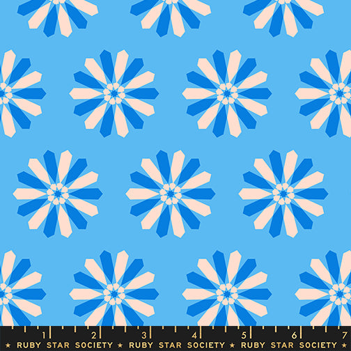 Sparkle Mart Freshly Picked Altitude fabric print with ruler showing scale