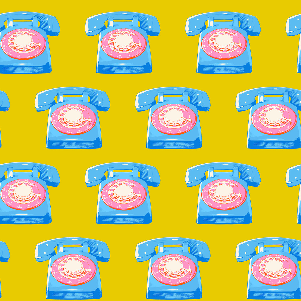 Sparkle Mart Telephones Golden Hour fabric by Melody Miller for Ruby Star Society