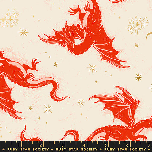 Fireglow - Etched Dragons Metallic Dragon Fantasy - Dark Ruby