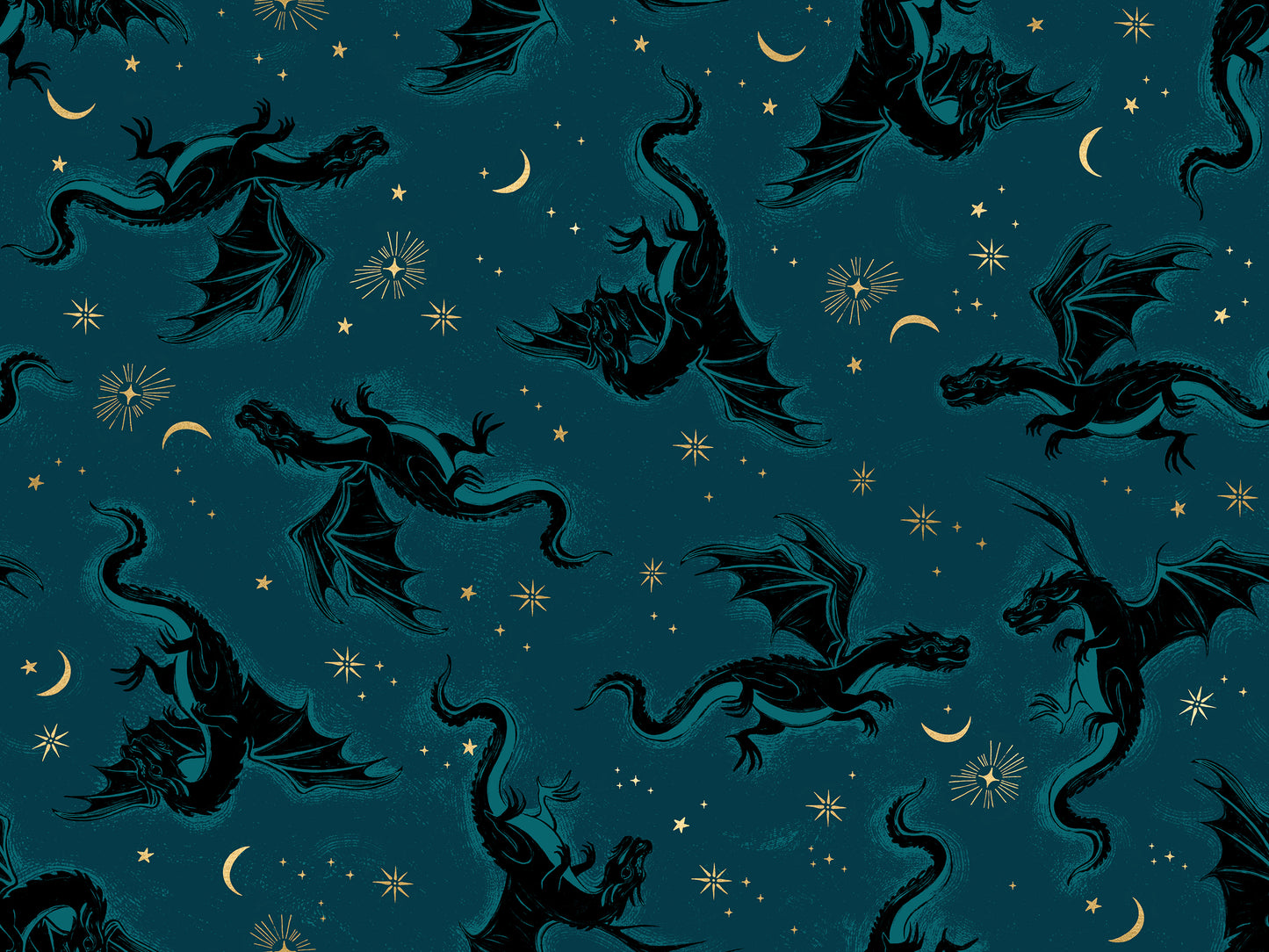 Fireglow - Etched Dragons Metallic Dragon Fantasy - Galaxy - SKU:RS2131-14M