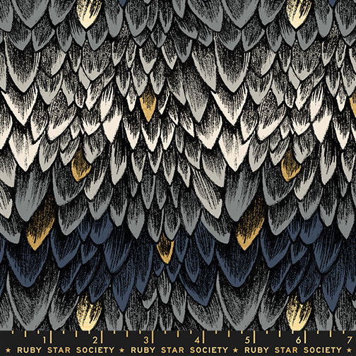 Fireglow - Scales/Feathers - Smoke Metallic  - SKU:RS2134-14M