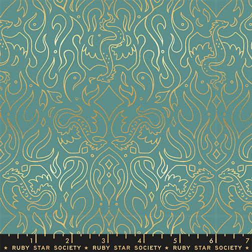 Fireglow - Scribe - Watercress Metallic - SKU:RS2137-13M