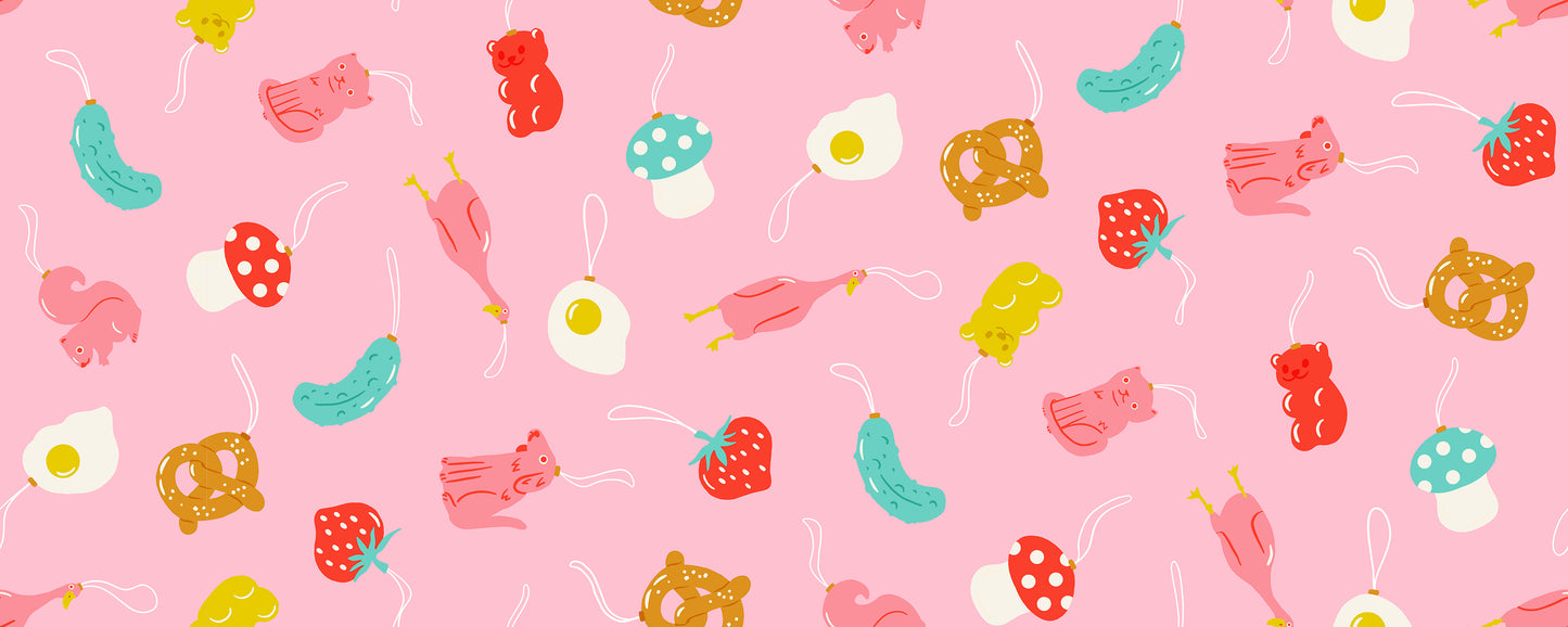 Merry Happy by Kimberly Kight for Ruby Star Society - Find the Pickle - Melody Pink - RS3097-11