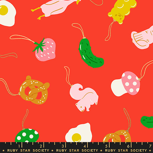 Merry Happy by Kimberly Kight for Ruby Star Society - Find the Pickle - Lollipop Metallic - RS3097-12M