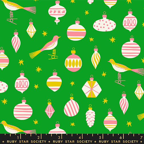 Merry Happy by Kimberly Kight for Ruby Star Society - Baubles - Verdant - RS3098-15