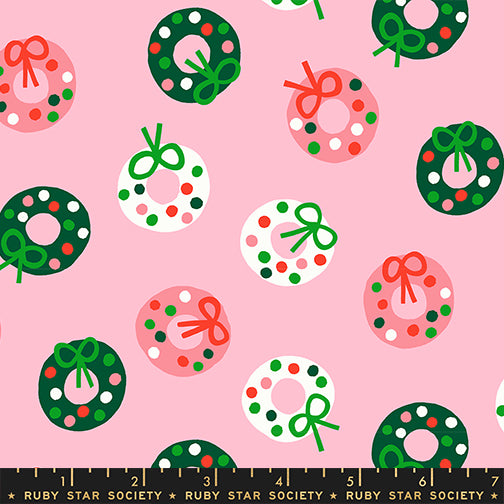 Merry Happy by Kimberly Kight for Ruby Star Society - Bough Down - Melody Pink - RS3099-13