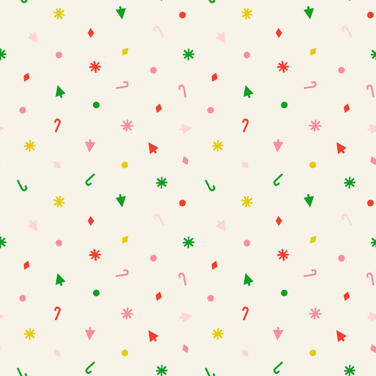 Merry Happy by Kimberly Kight for Ruby Star Society - Christmas Confetti - Multi - RS3103-12