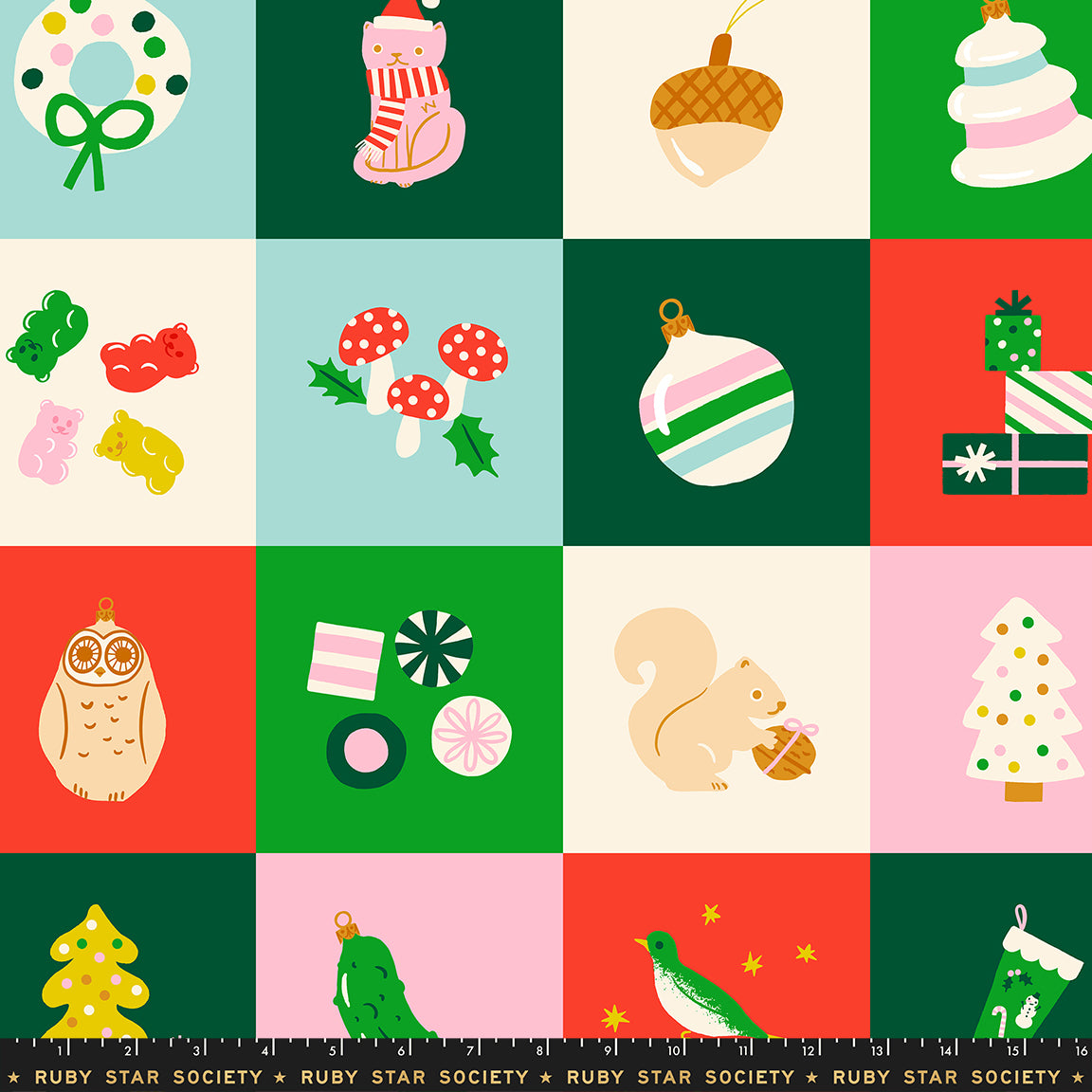 Merry Happy by Kimberly Kight for Ruby Star Society - Merry Happy Panel - Lollipop - RS3105-11