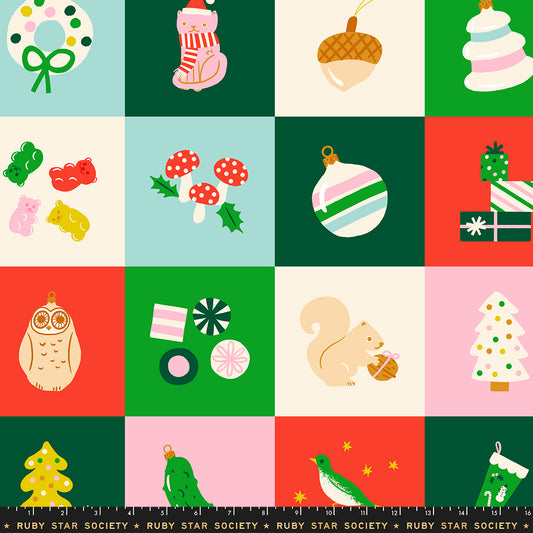 Merry Happy by Kimberly Kight for Ruby Star Society - Merry Happy Panel - Lollipop - RS3105-11