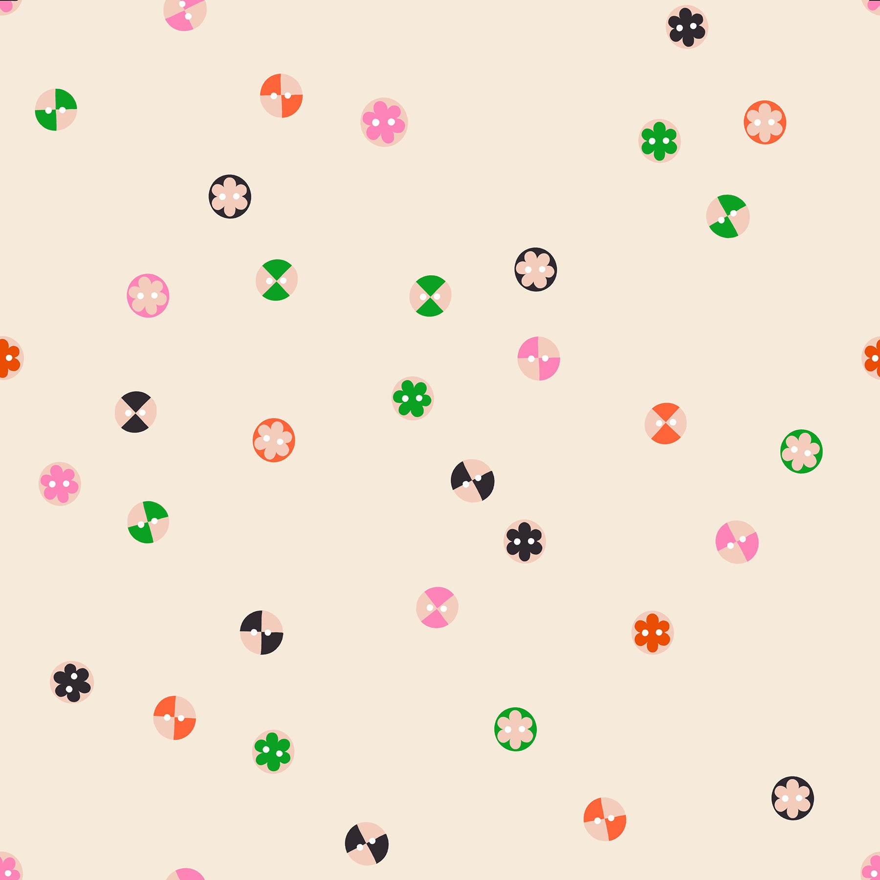 Buttons in Shell fabric from 1-800 Notion by Ruby Star Society detail.