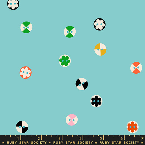 Buttons in Cloudless fabric from 1-800 Notion by Ruby Star Society