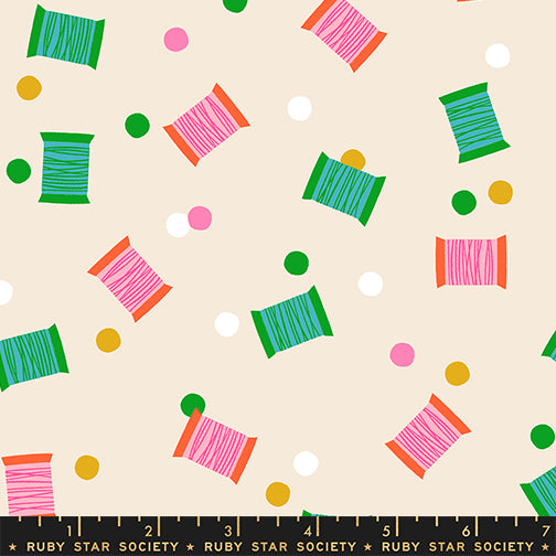 Spools in Shell fabric from 1-800 Notion by Ruby Star Society