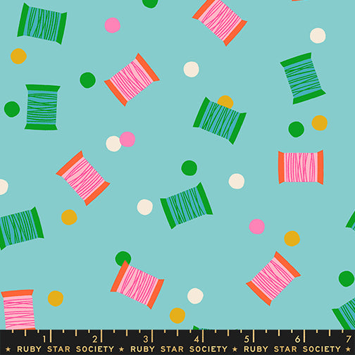 Spools in Cloudless fabric from 1-800 Notion by Ruby Star Society