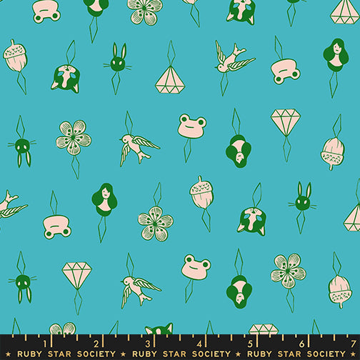Thread Charms in Turquoise fabric from 1-800 Notion by Ruby Star Society