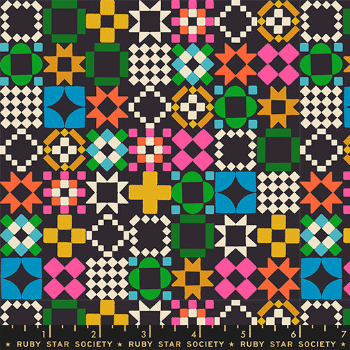 Quilty as Charged in Soft Black fabric from 1-800 Notion by Ruby Star Society