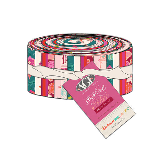 Christmas in Color by Art Gallery Fabrics - 2.5" Strip Roll Wonder - SRW-CMC