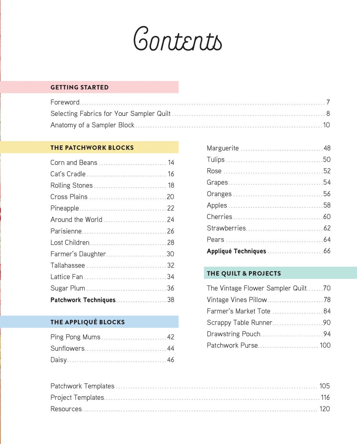 The Vintage Flower Sampler Quilt Book