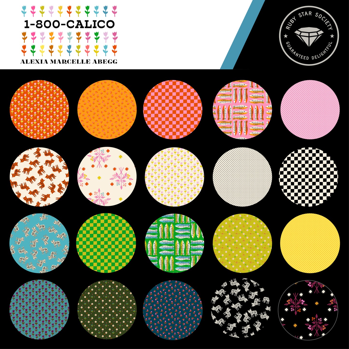 1-800 Calico fabric prints by Alexia Marcelle Abegg for Ruby Star Society