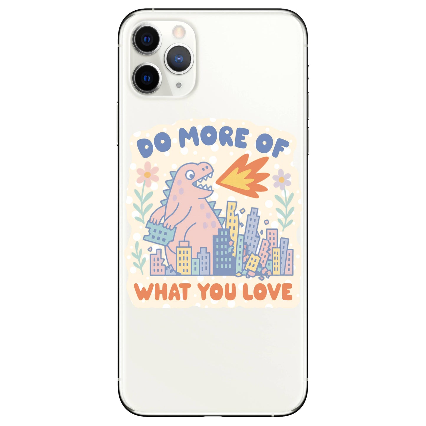 Funny Motivational Monster Fire High Quality Vinyl Sticker