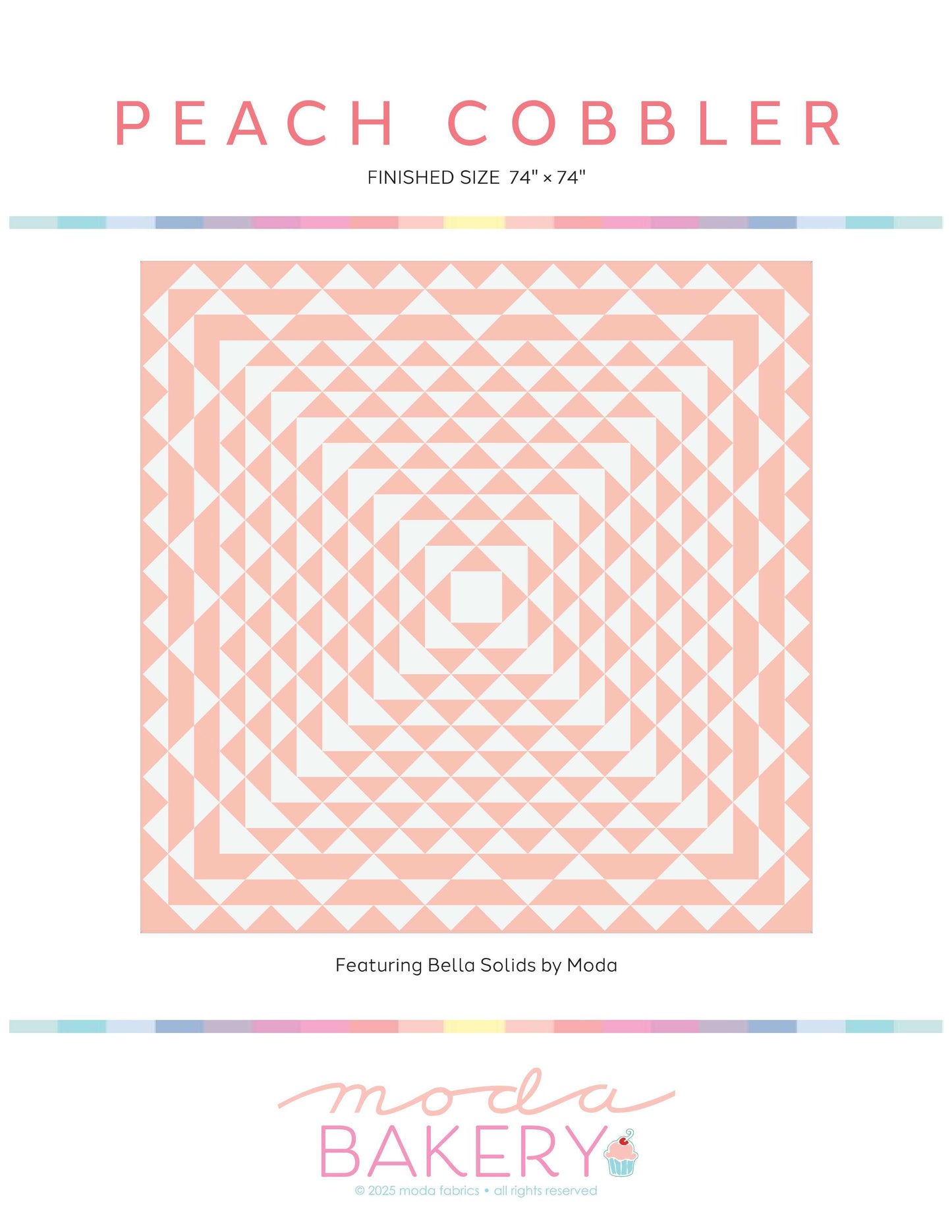Free Quilt Pattern - Peach Cobbler - Featuring Moda Bella Solids